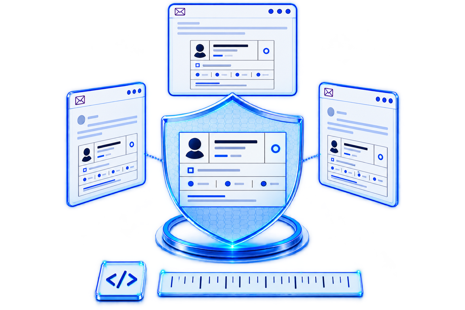 HTML construído para as limitações do e-mail