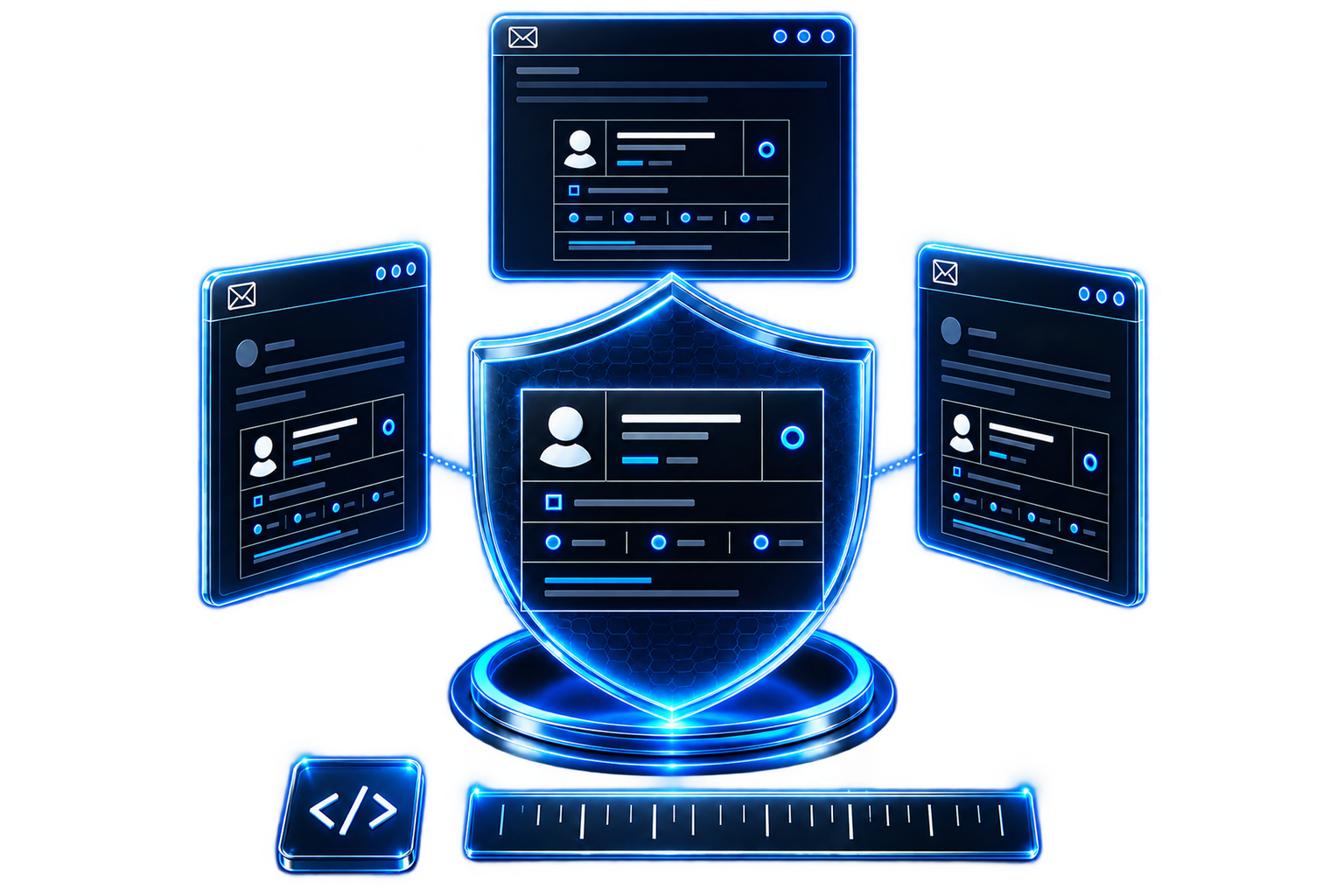 HTML construído para as limitações do e-mail