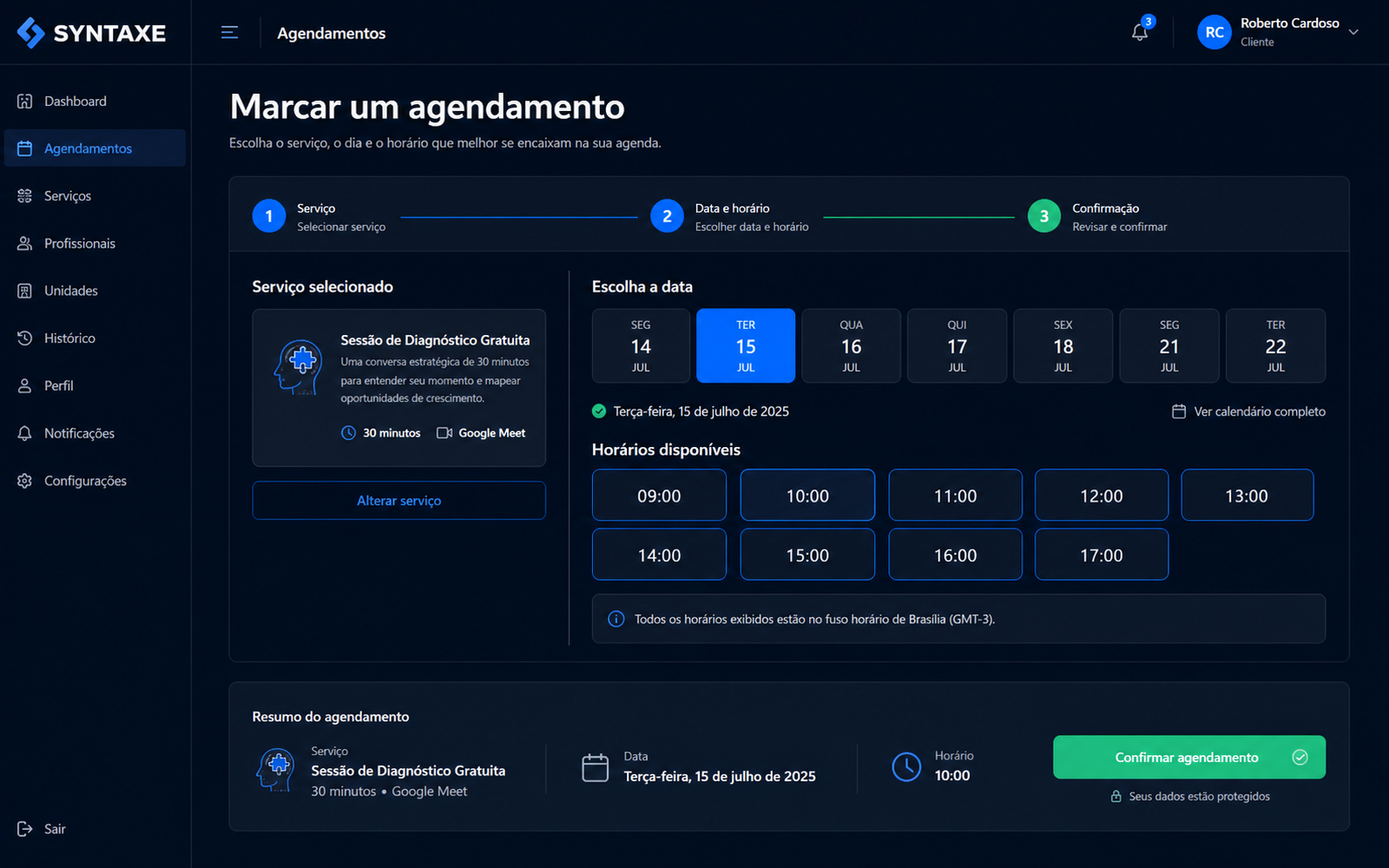 Marcação simples pelo canal certo