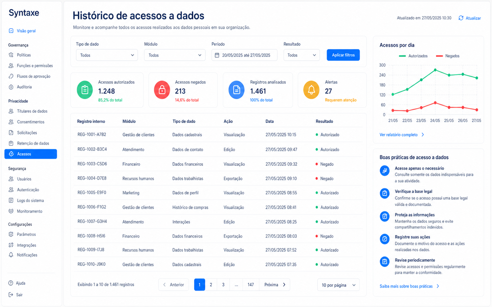 Quem mexeu na base fica registrado